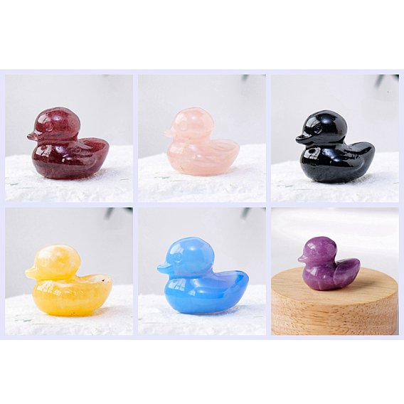 Статуэтка утки из драгоценных камней, украшения из энергетических камней