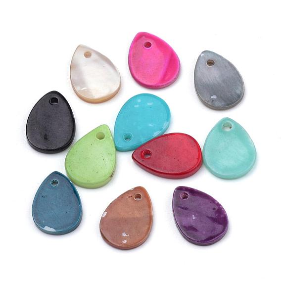 Spray Paint Freshwater Shell Charms, Drop