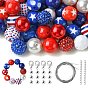 50 шт 8 акриловые бусины в стиле, тема дня независимости, круглые и звезды