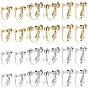 24шт. 6 стили латунные клипсы фурнитура, спиральный зажим для ушей, конвертер для серег без прокола, 30Силиконовый зажим на подушечках сережек