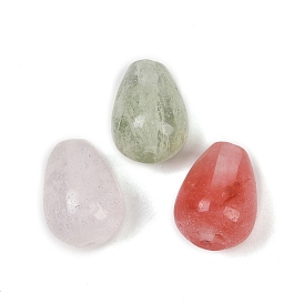 Окрашенные бусины из натурального кварца, слеза