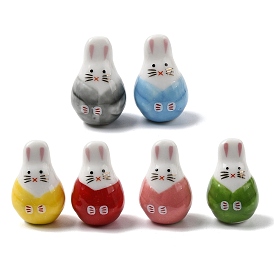 Фарфоровые бусины ручной работы, кролик, яркие глазированный фарфор