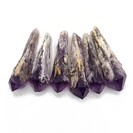 Teardrop Natural Rough Raw Amethyst Reiki Stones, for Fountain Rocks, Wire Wrapping, Witchcraft, Home Decorations