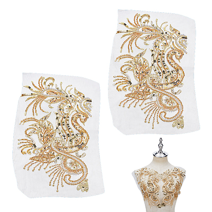 Apliques de poliéster con estampado floral, para vestido de novia, faja, cinturón