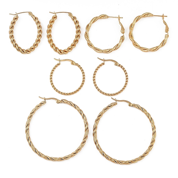 Вакуумное покрытие pvd 201 серьги-кольца из нержавеющей стали, с 304 штифта из нержавеющей стали