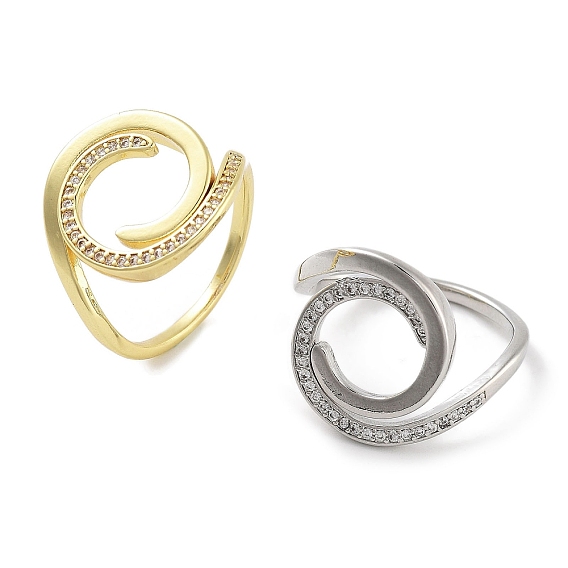 Открытые манжеты из латуни с микро-паве и кубическим цирконием для женщин, долговечный, без свинца и без кадмия