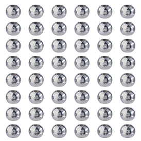 50шт 201 европейские бусины из нержавеющей стали, рондель