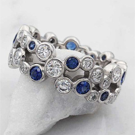 Полые латунные кольца с кубическими цирконами