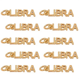 10 латунные подвески шт., с прыжковых колец, долговечный, знак созвездия / зодиака, золотые