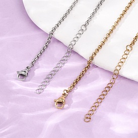 2.5MM 304 Stainless Steel Rolo Chain/Pea Chain Necklaces