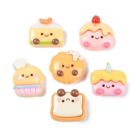 Opaque Resin Imitaiton Food Decoden Cabochons, Cartoon Bread