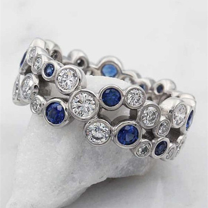 Полые латунные кольца с кубическими цирконами