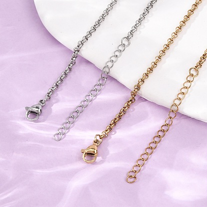 2.5MM 304 Stainless Steel Rolo Chain/Pea Chain Necklaces