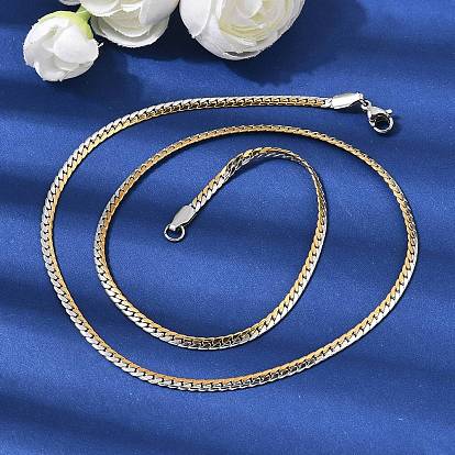 3Ммм, двухцветная, унисекс 304 Цепочка из нержавеющей стали в виде танка