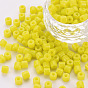 Opaque Glass Bugle Beads, Round Hole