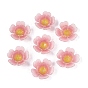 Heat Shrink Acrylic Bead Caps, Multi-Petal Flower