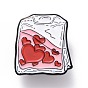 Heart Pattern WEnamel Pin, Infusion Apparatus Shape Enamel Brooch for Backpack Clothes, Electrophoresis Black