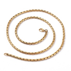 Вакуумное покрытие pvd 304 ожерелья из нержавеющей стали с цепочкой Boston Link, с карабин-лобстерами 