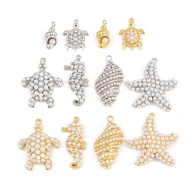 Подвески из искусственного жемчуга из латуни и АБС, стойки покрытие, долговечный, без кадмия и без свинца