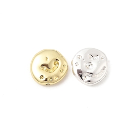 Латунные бусины, забитый плоский круглый, без свинца и без кадмия, долговечный, стойки покрытие