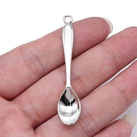 10Pcs Tibetan Style Zinc Alloy Pendants, Spoon