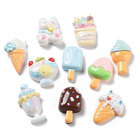 Opaque Resin Imitation Food Decoden Cabochons, Ice Cream