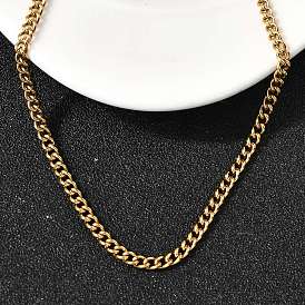 304 ожерелья из витой цепи из нержавеющей стали с застежками-пружинными кольцами для женщин, ионное покрытие (ip)