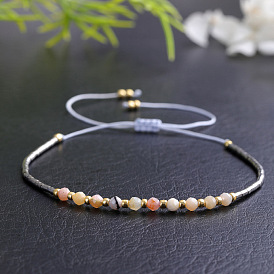 Женские браслеты из натурального розового кварца с круглыми гранеными бусинами для женщин