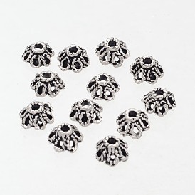 6-лепесток цветка скань тибетский серебряный шарик крышки, без кадмия и без свинца