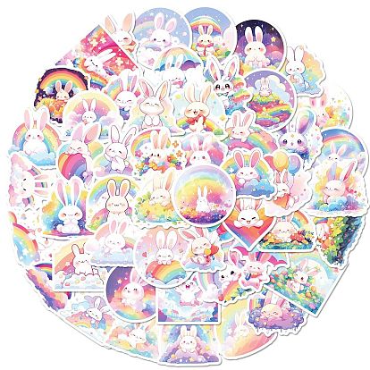 Наклейка из бумаги кролик, самослипание, для чемодана, скейтборде, холодильник, шлем, оболочка мобильного телефона