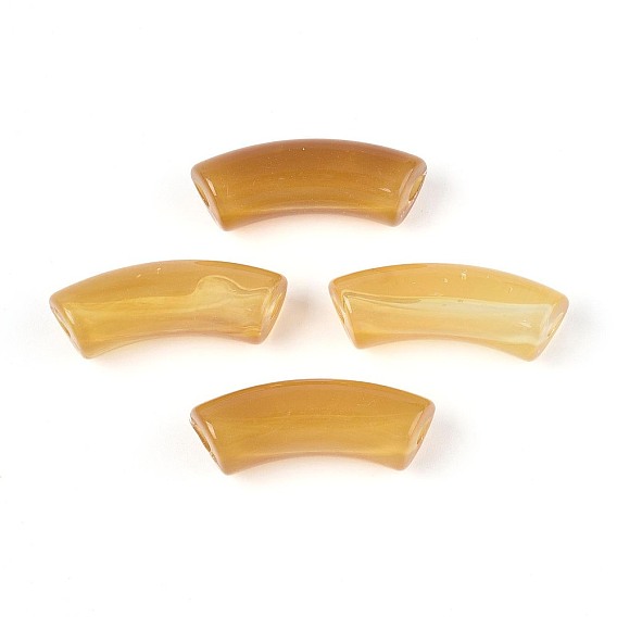 Акриловые бусины, бусы из искусственного камня, изогнутая трубка