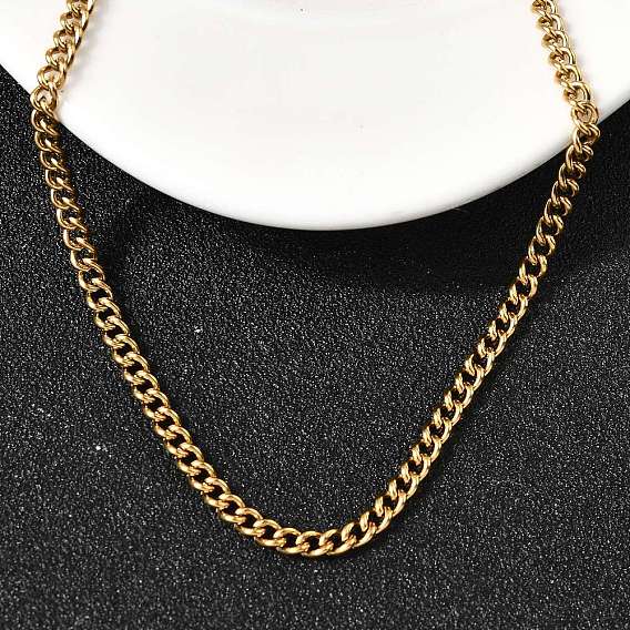 304 ожерелья из витой цепи из нержавеющей стали с застежками-пружинными кольцами для женщин, ионное покрытие (ip)