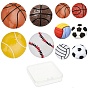 20 шт 10 размеры смоляных кабошонов, футбол, волейбол и бейсбол / софтбол, теннис и баскетбол