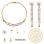 DIY Earring Making, with Brass Micro Pave Cubic Zirconia Links, Unwelded Brass Cable Chains, Brass Lobster Claw Clasps and Earring Ear Nuts Earrings Backs