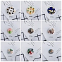 Handmsde Polymer Clay Pendants, Flat Round with Flower