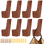 8Pcs Wooden Wall-mounted Coat Rack, with 8Pcs Iron Screws