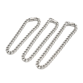 201 Stainless Steel Curb Chain Bracelets for Women and Men