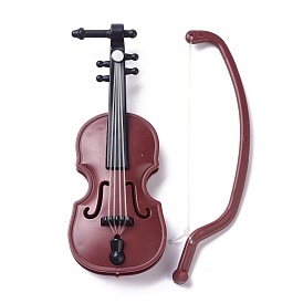 Creative Mini Resin Violin, Musical Instrument DIY Parts, for Dollhouse Accessories Pretending Prop Decorations