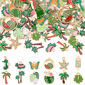 60 шт 12 стили подвески из сплава эмали, разнообразные