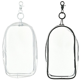 2шт. 2цветов прозрачные ПВХ-пакеты для хранения косметики, с металлической молнией и застежкой, форма арки