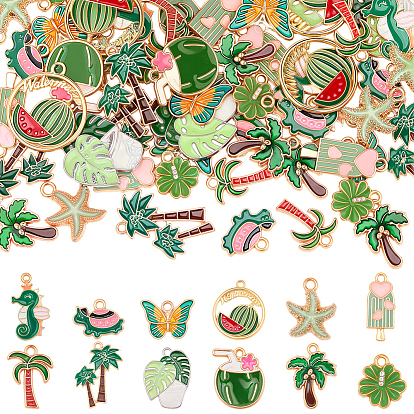 60 шт 12 стили подвески из сплава эмали, разнообразные