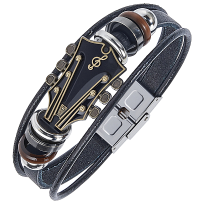1 Браслеты из сплава и кожаного шнура для мужчин и женщин, гитар
