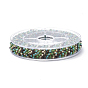 TOHO Japan Import Seed Beads, Handmade Glass Beaded Chains, Soldered, with Spool, Brass Findings, Column, Raw(Unplated)