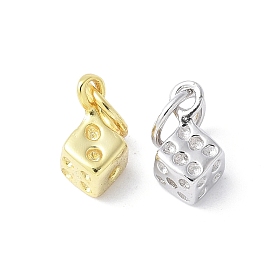 925 подвески в виде игральных костей из стерлингового серебра, с прыжковых колец