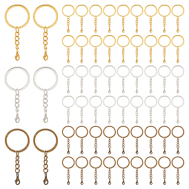 15 шт. 3 цвета железные брелоки с разрезом, с цинковым сплавом застежками омаров коготь