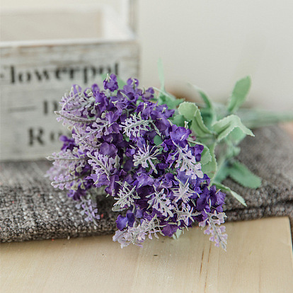 Simulation flower 10 purple lavender silk flower flower arrangement bouquet restaurant wedding decoration flower