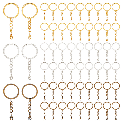 15 шт. 3 цвета железные брелоки с разрезом, с цинковым сплавом застежками омаров коготь