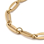 Ion Plating(IP) 304 Stainless Steel Oval Link Chain Bracelet for Women