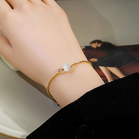 Adjustable Diamond Inlaid Bracelet - European and American Style, Exquisite and Luxurious.