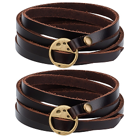 2шт. браслеты из коровьей кожи